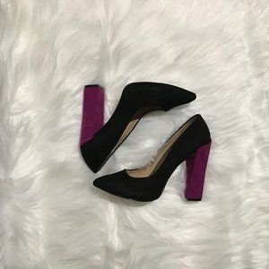 Zara Purple Color Block Heel